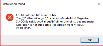 mod organizer failed to open archive