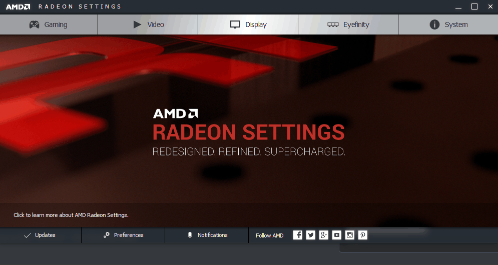 Radeon Settings UI